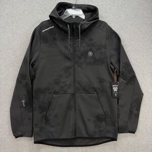Roark Hoodie Mens Medium Black Motorhead El Morro Fleece Jacket Full Zip Up NEW